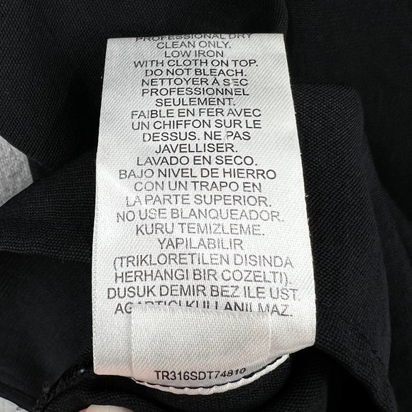 TIBI Shirt Womens 2 Black Strappy Off the Shoulder Top Button front Blouse - Picture 11 of 11